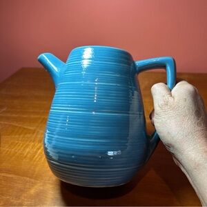 Vintage McCoy Jug Pitcher blue striped